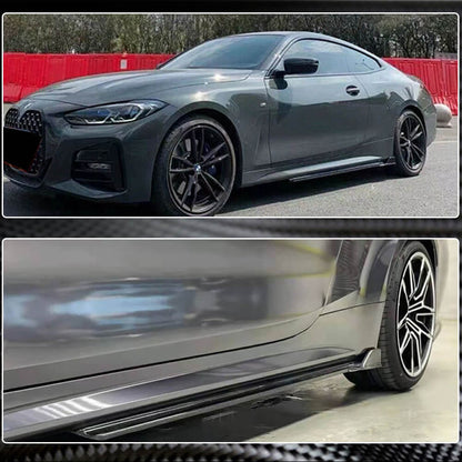 Side Skirt Extensions V3 (for G22/G23 M-Sport, Carbon) for BMW 4 Series G22/23/26 2020- - image 3