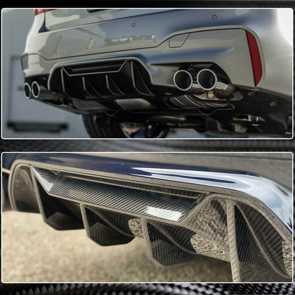 Rear Bumper Diffuser V1 for M-Sport/M5 F90 (Carbon) for BMW 5 Series G30/G31 2017-2023 - image 3