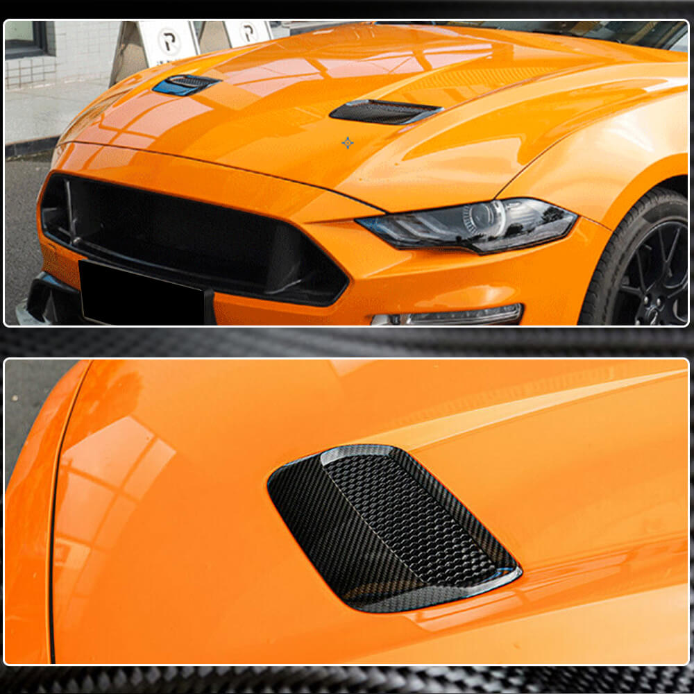 Hood Cover (2018-2023, Carbon) for Ford Mustang 2015-2023 - image 3