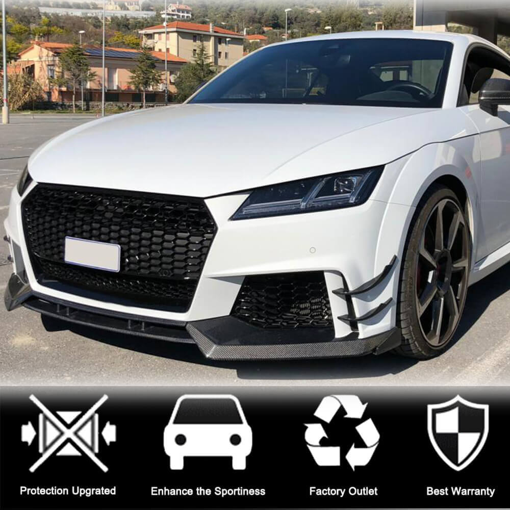 Front Bumper Lip Spoiler (for RS, 2016-2019, Carbon) for Audi ТТ 2014-2023 - image 3