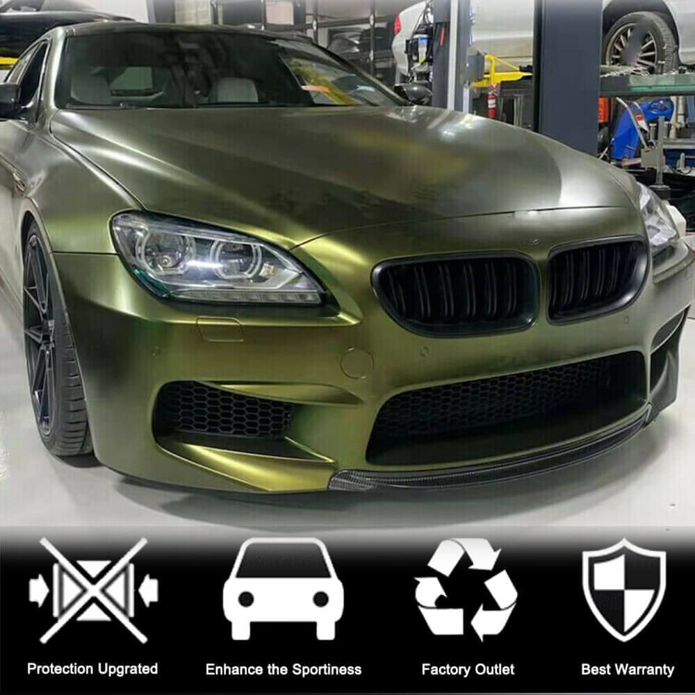 Front Bumper Lip Dry Carbon Fiber V5 for BMW 6 F12/F13/F06 2011-2015 - image 3