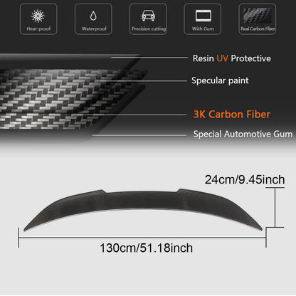 Rear Trunk Spoiler Carbon Fiber V1 for BMW X4 F-26 2014-2018 - image 3