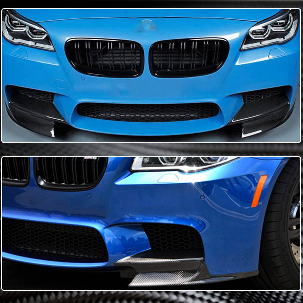 Front Bumper Flap Extensions (for F10 M5, Carbon) for BMW 5 Series F-10/11/07 2010-2016 - image 3