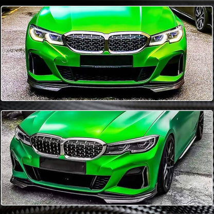 Front Bumper Lip V3 for M-Sport 2018-2022, Carbon for BMW 3 Series G20/21 2018- - image 3