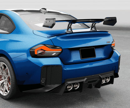 Rear Trunk Spoiler Dry Carbon Fiber V6 for BMW 2 Series G42 2021- - image 3