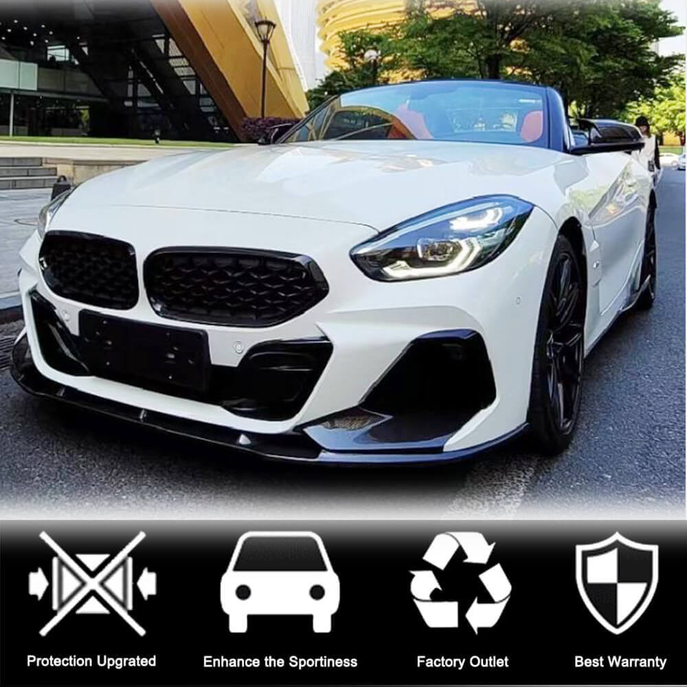 Front Bumper Lip Carbon Fiber V6 (M-Sport) for BMW Z4 (G29) 2018- - image 3