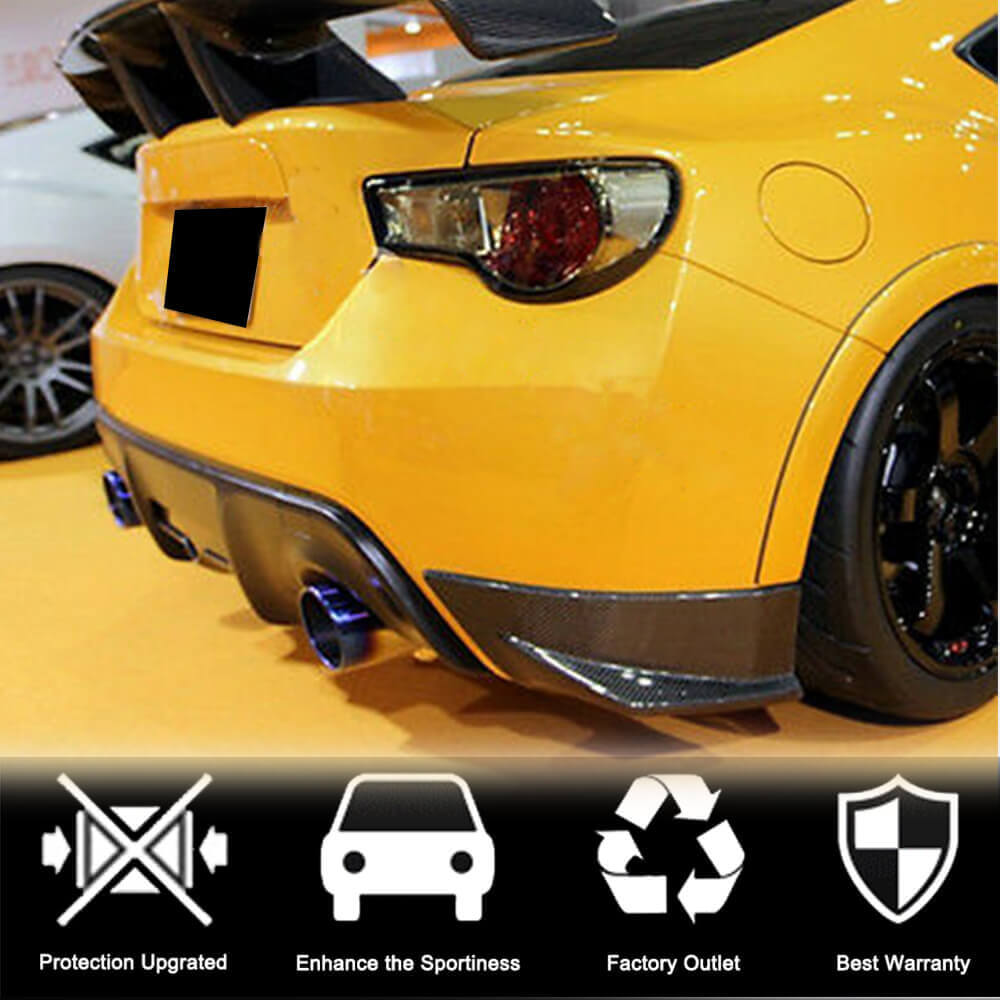 Rear Bumper Covers V2 (Carbon) for Subaru BRZ 2012-2021 - image 3