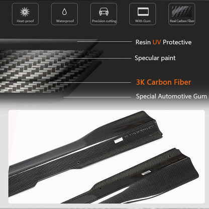Side sills (2016-2019, Carbon) for Mercedes E-class W213 2016-2023 - image 3