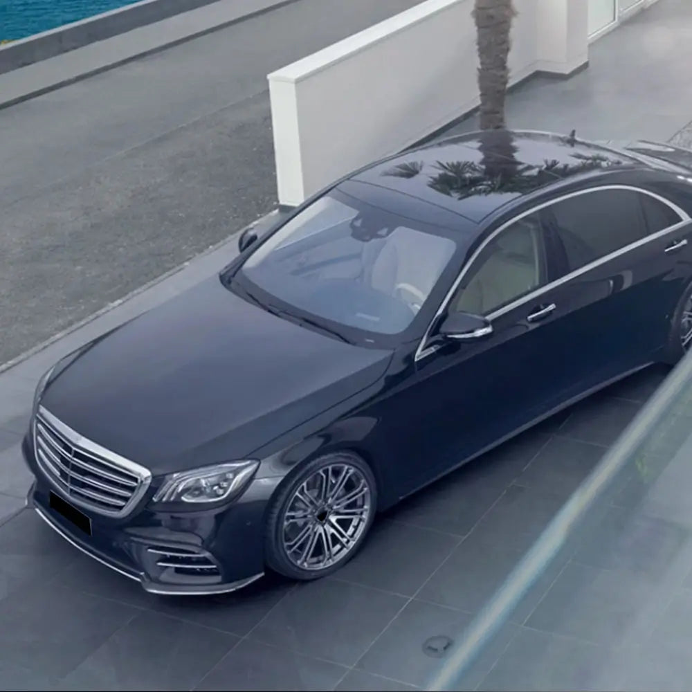 Cover on the front bumper Lip (for AMG-Line 2018-2022, Carbon) for Mercedes S-class W222 - image 3
