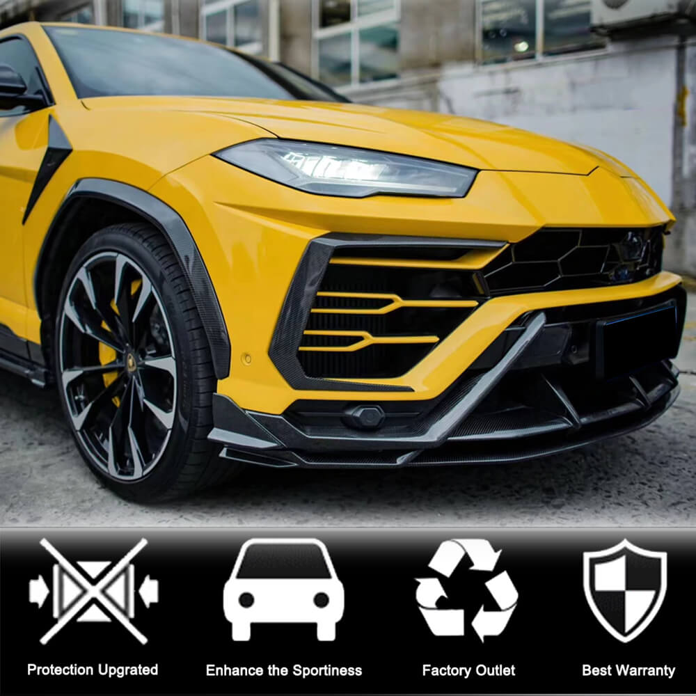 Front Bumper Splitters Dry Carbon Fiber for Lamborghini Urus - image 3