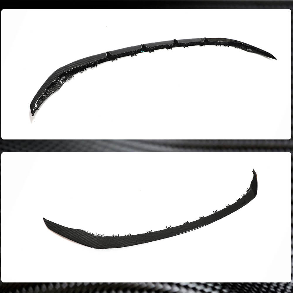 Front Bumper Lip V2 for C43 AMG 2019-2021 Carbon for Mercedes C-сlass W205 2014-2021 - image 3