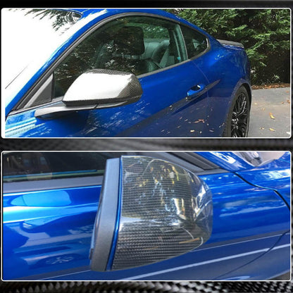 Mirror Covers V2 (for USA, Carbon) for Ford Mustang 2015-2023 - image 3