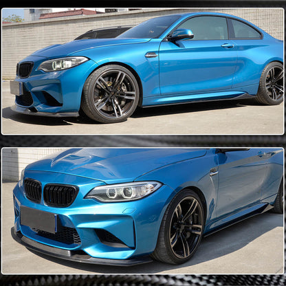 Front Bumper Lip V1 for F87 M2, Carbon for BMW 2 Series F22/F23 2014-2021 - image 3