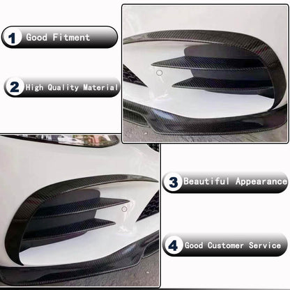 Front bumper lip (for SD AMG-Line 2015-2019, Carbon) for Mercedes C-сlass W205 2014-2021 - image 3