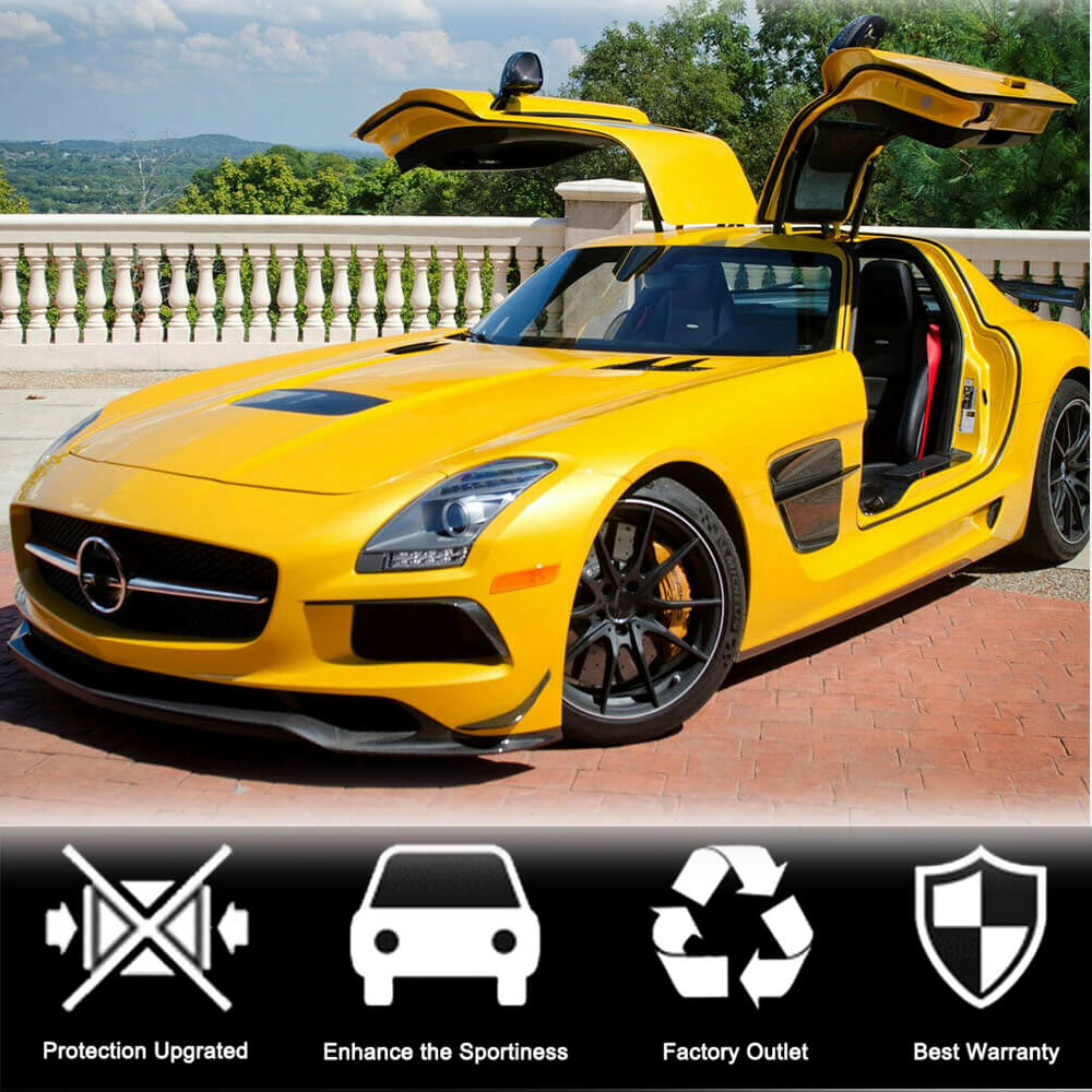 Covers on the front bumper Flap V2 (Carbon) for Mercedes SLS C197 - image 3