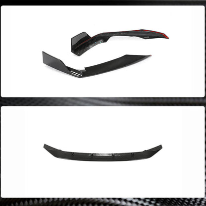 Front Bumper Lip Dry Carbon Fiber for Audi A6 C8 2018- - image 3