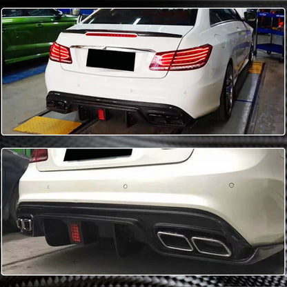 Rear bumper diffuser (for AMG-Line 2014-2016, Carbon) for Mercedes E-class coupe C207 2010-2017 - image 3
