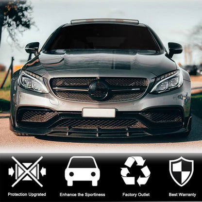 Front Bumper Lip V2 (for Coupe/Cabriolet C63 AMG 2015-2019, Carbon) for Mercedes C-сlass W205 2014-2021 - image 3