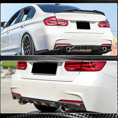 Rear Bumper Diffuser Carbon Fiber V2 (for M-Sport) for BMW 3 series F-30/31/34 2012-2019 - image 3