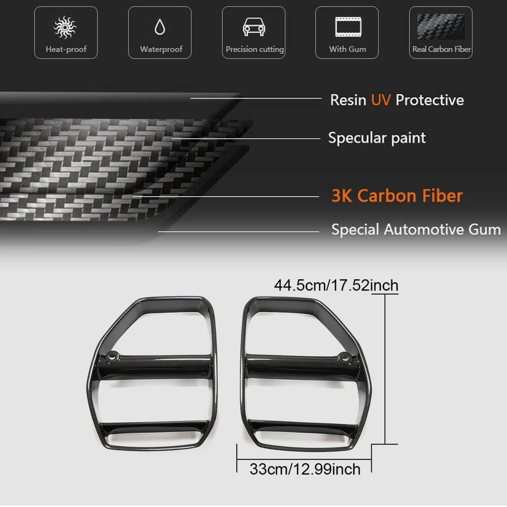 Nostrils V3 (for G82/G83, Dry Carbon) for BMW 4 series G22/23/26 2020- - image 3