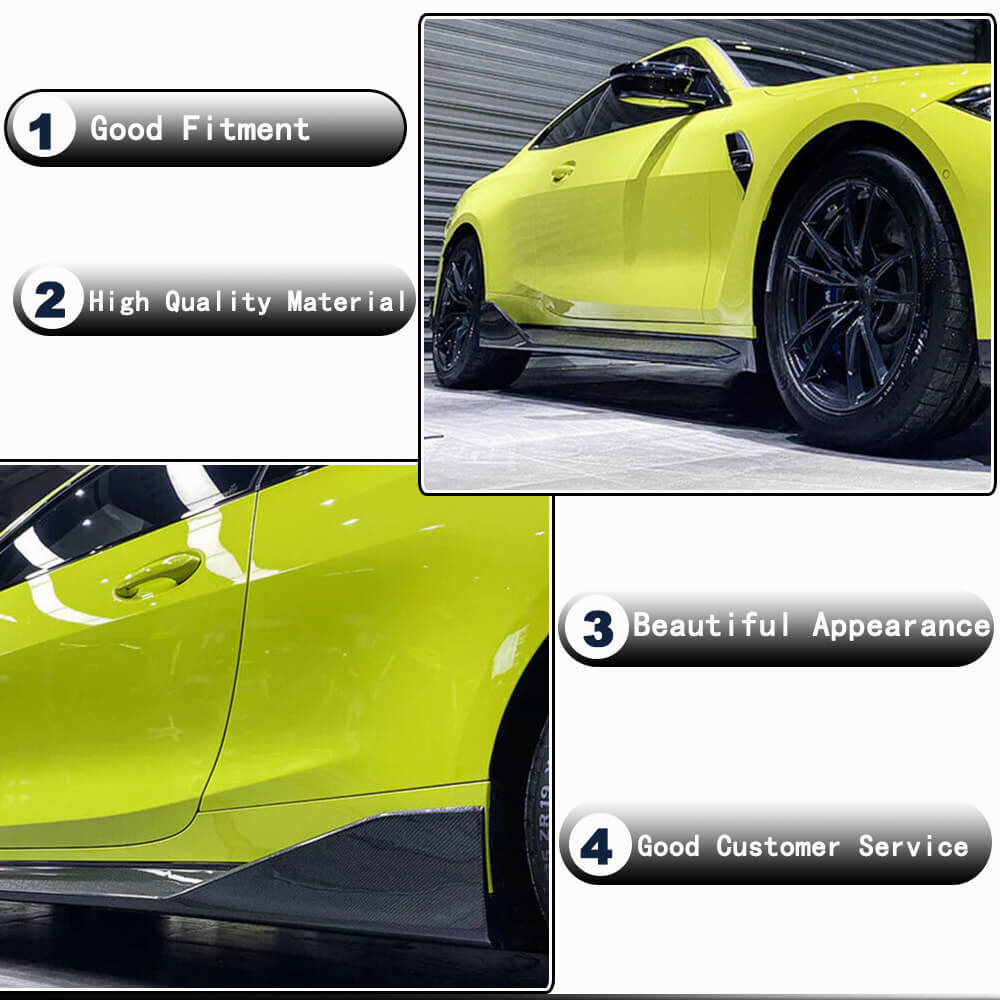 Side Skirt Extensions V1 (for G82/G83, Carbon) for BMW 4 Series G22/23/26 2020- - image 3