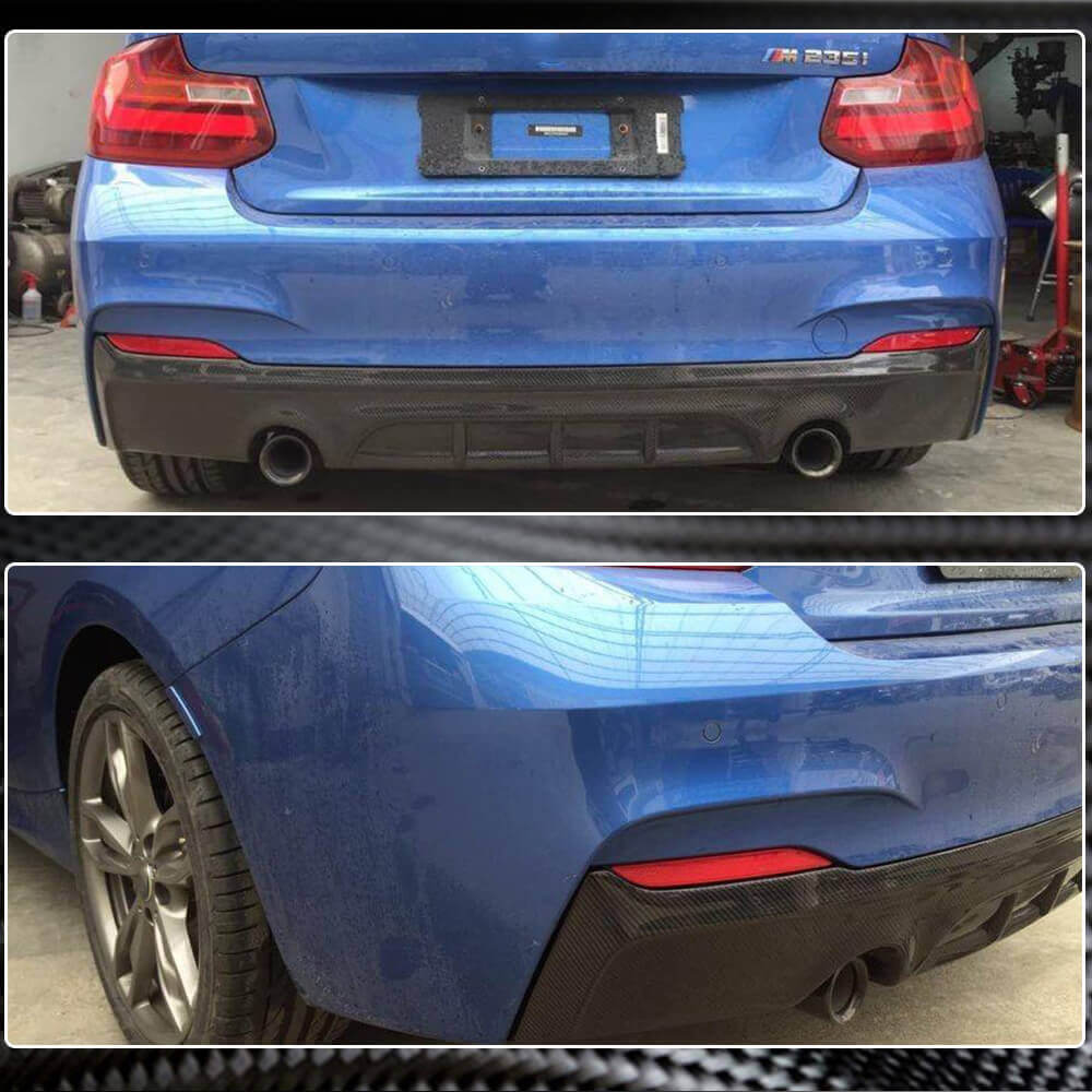 Rear Bumper Diffuser Carbon Fiber V1 (for F22/F23 M Sport) for BMW 2 Series F22/23 2014-2021 - image 3