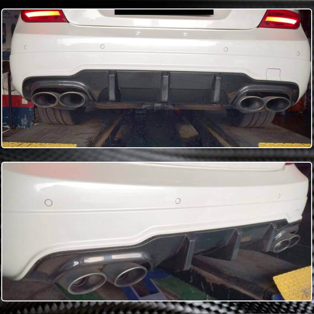 Rear Bumper Diffuser V3 for AMG SD/Coupe 2012-2014 Carbon for Mercedes C-class W204 2007-2015 - image 3