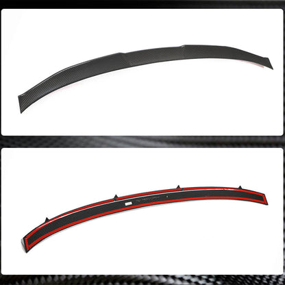 Rear Trunk Spoiler Dry Carbon Fiber for Audi A6 C8 2018- - image 3