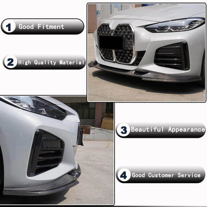 Front Bumper Lip Carbon Fiber V7 (for G26 M-Sport) for BMW 4 series G22/23/26 2020- - image 3