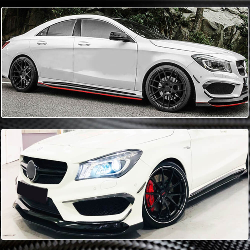 Carbon Front Bumper Extensions for CLA45 AMG SD 2013-2016 for Mercedes CLA C117 2013-2019 - image 3