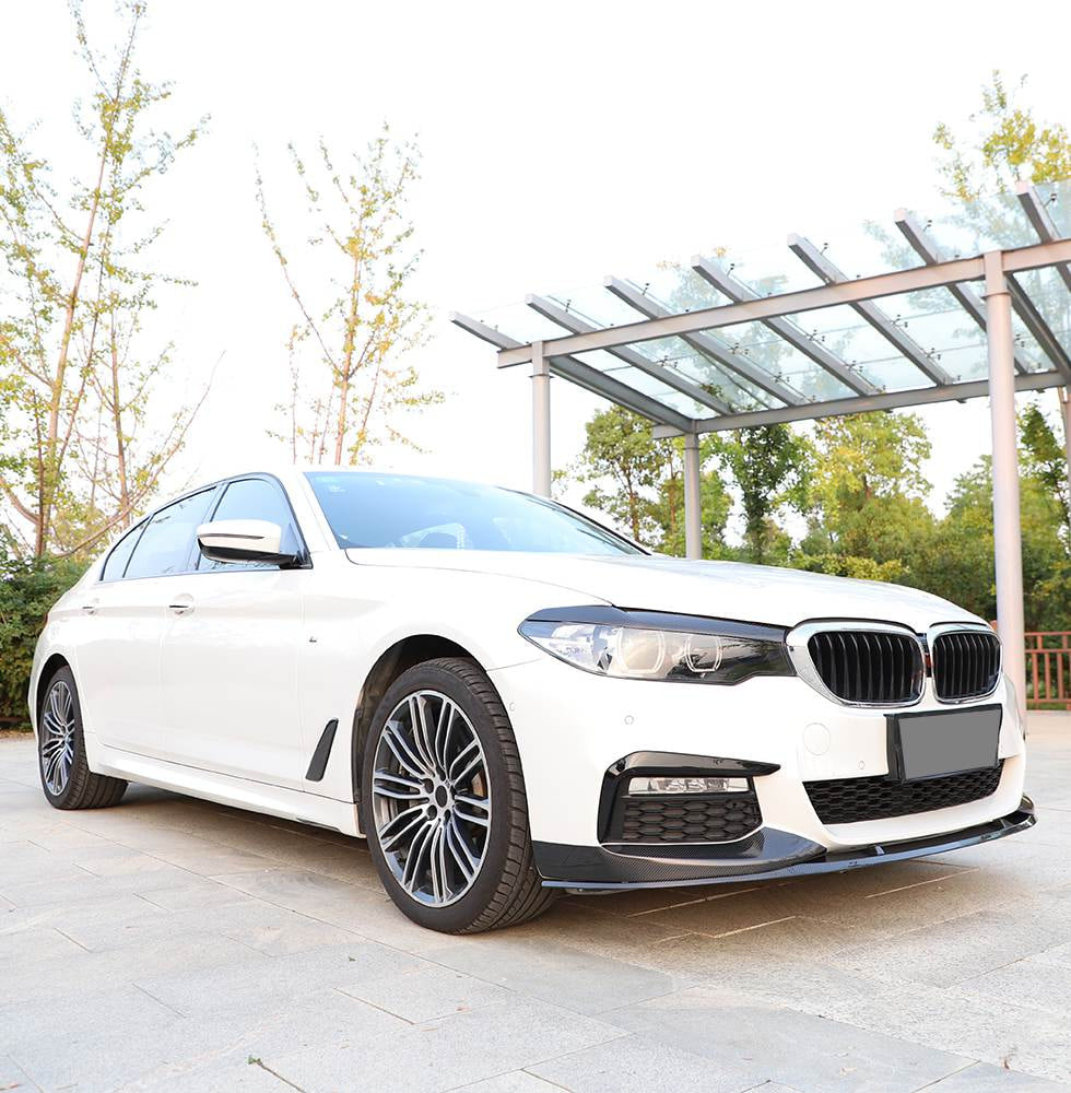 Front Bumper Lip V6 for M-Sport 2017-2020 Carbon for BMW 5 Series G30/31 2017-2023 - image 3
