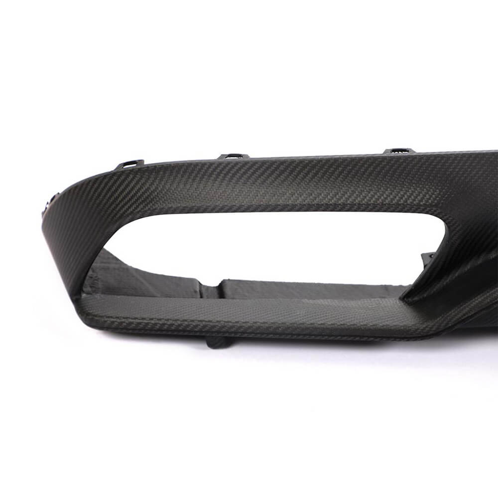 Rear bumper diffuser (for coupe/cabriolet C63 AMG 2019-2021, Carbon) for Mercedes C-class W205 2014-2021 - image 3