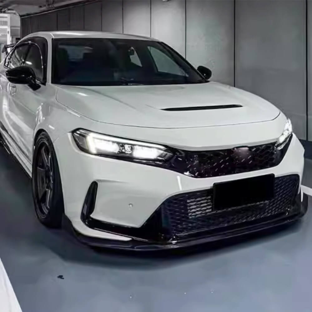 Cover on the front bumper Lip V2 (Carbon) for Honda Civic HB 2021↗ year - image 3