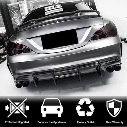Rear Bumper Diffuser V1 for AMG-Line / CLA45 AMG, Carbon for Mercedes CLA C117 2013-2019 - image 3