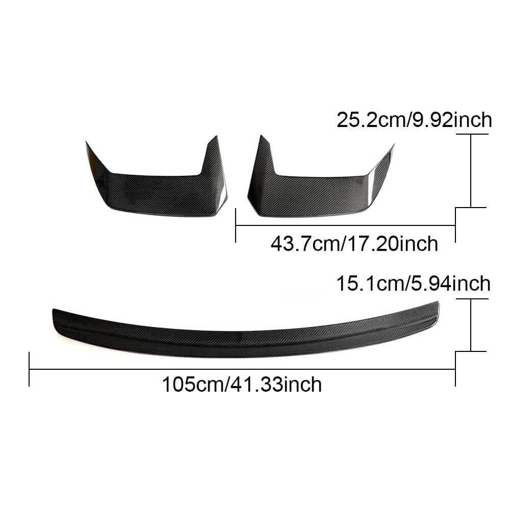Rear Roof Spoiler Carbon Fiber for Audi Q8 2018- - image 3