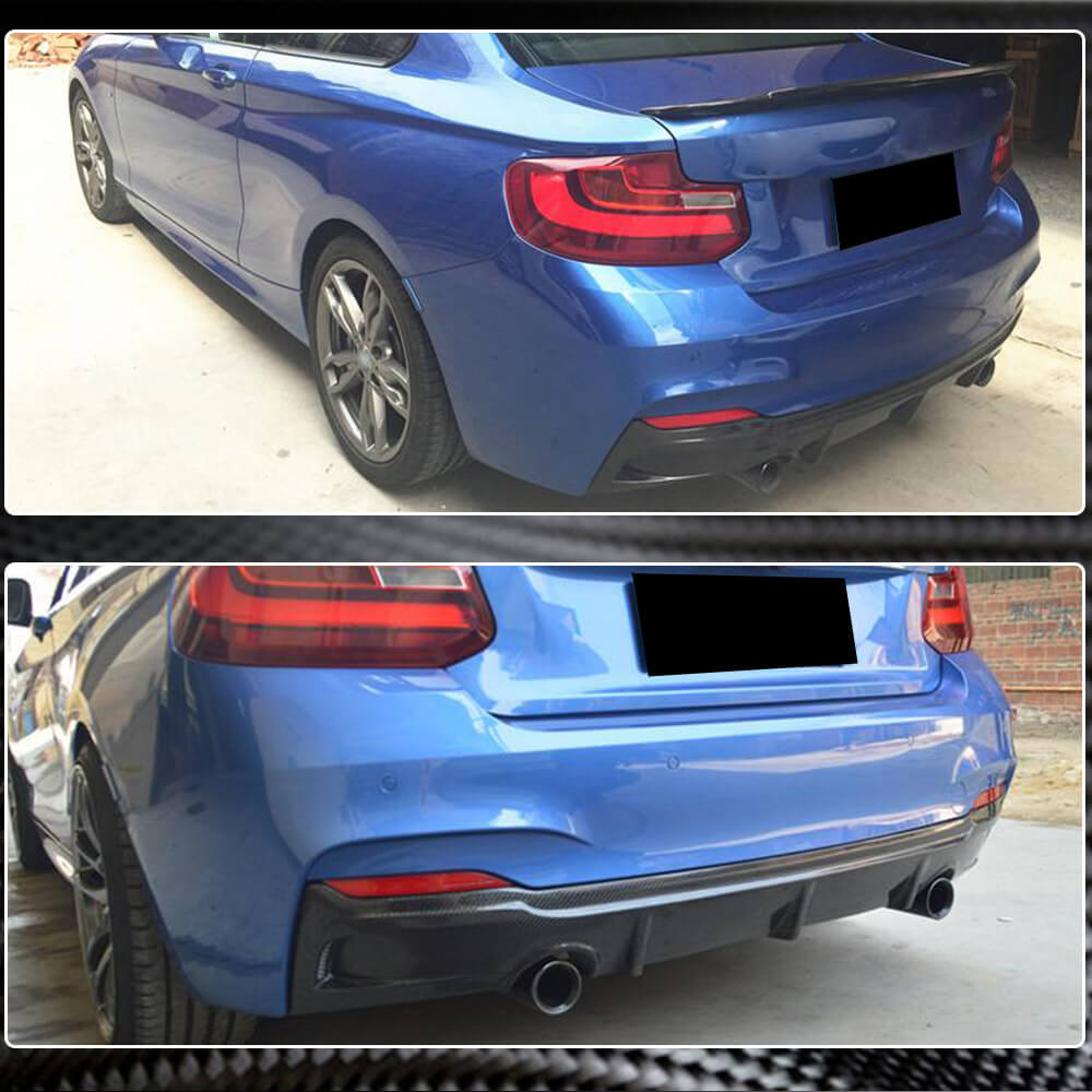 Rear Bumper Diffuser Lip Carbon Fiber V3 (for F22/F23 M Sport) for BMW 2 Series F22/23 2014-2021 - image 3