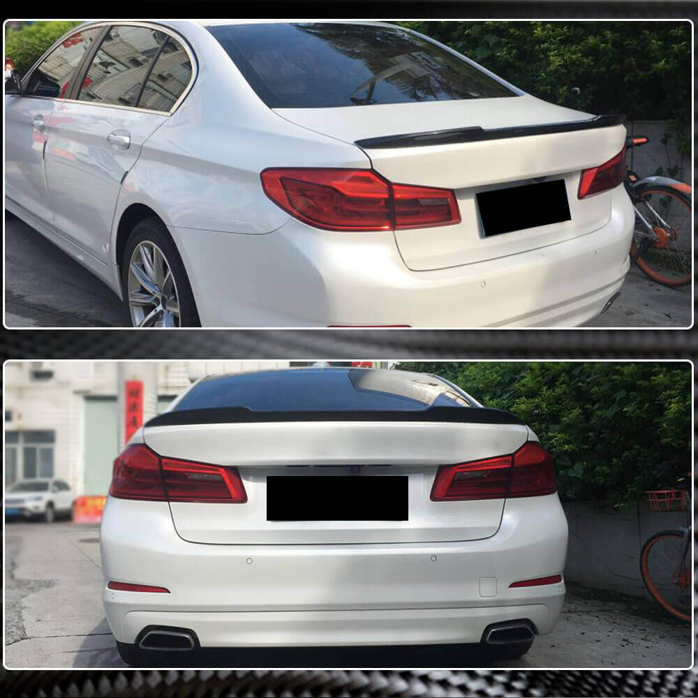 Rear Trunk Spoiler Carbon Fiber V7 (SD) for BMW 5 Series G30/31 2017-2023 - image 3