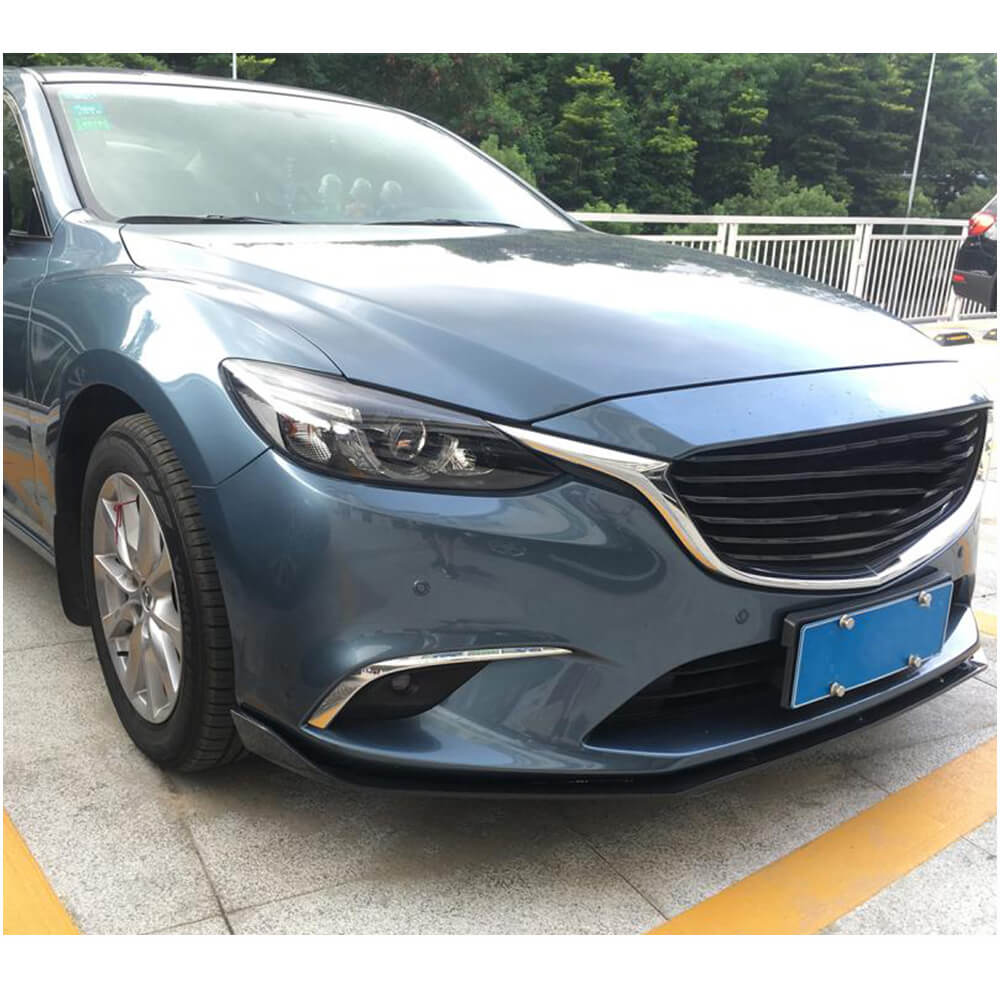 Lip V2 front bumper cover (2017-2019, Carbon) for Mazda 6 2012-2024 - image 3