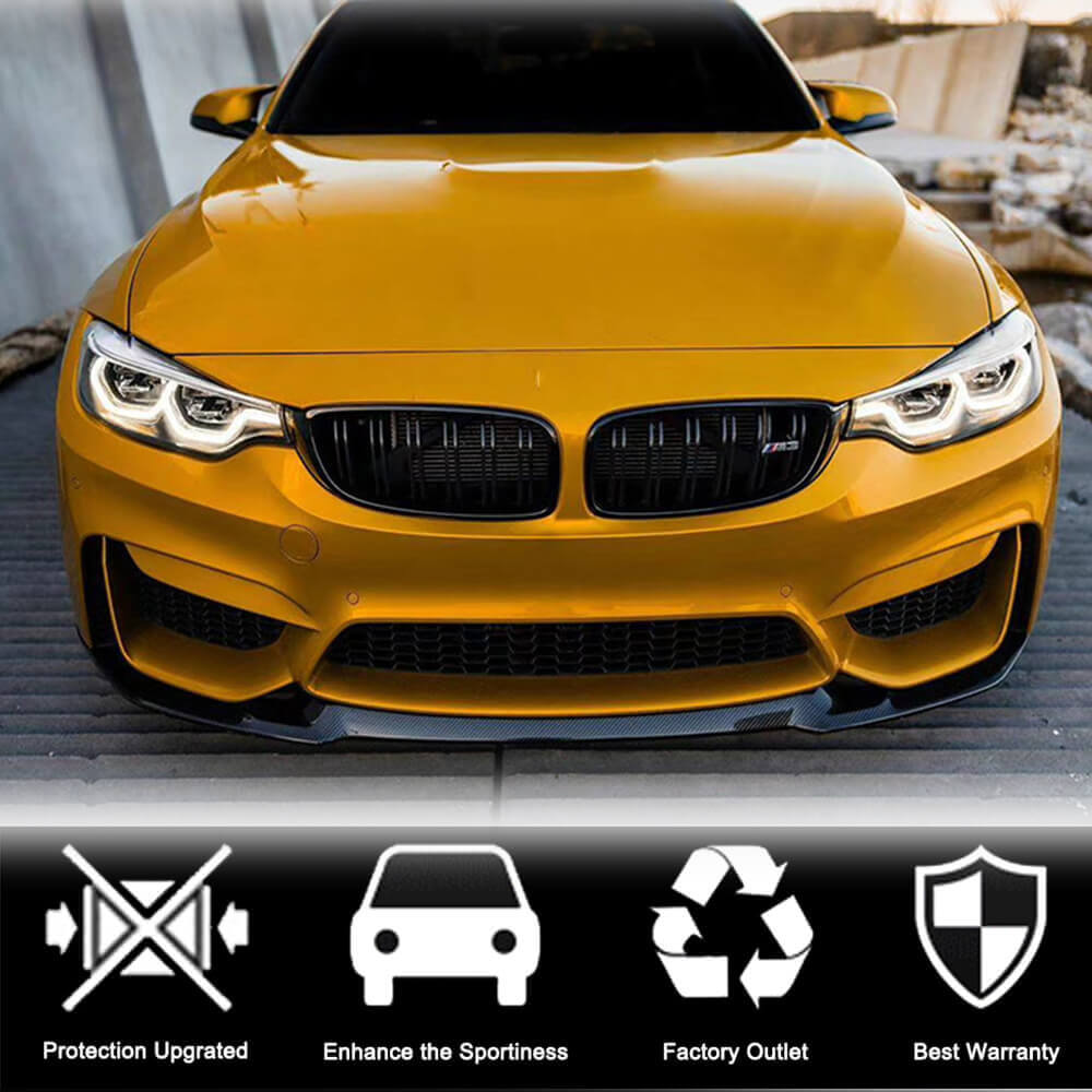 Front Bumper Lip Carbon Fiber V14 (for F82/F83) for BMW 4 series F-32 2012-2020 - image 3