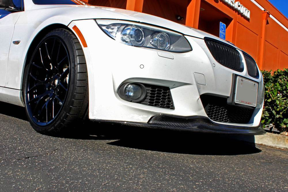 Front Bumper Lip RK-Style for E92/E93 2010-2012 M-Sport, Carbon for BMW 3 Series E-90/91/92/93 2005-2011 - image 4