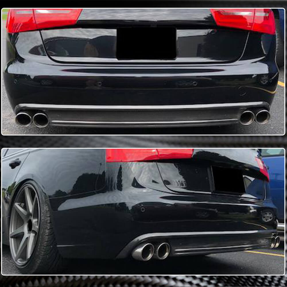 Rear Bumper Diffuser Carbon (for Base 2011-2014) for Audi A6 C7 2011-2017 - image 3
