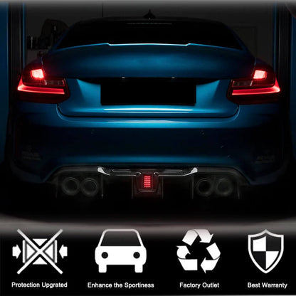 Rear Bumper Diffuser Splitters With LED Brake Light Carbon Fiber V8 (for F87) for BMW 2 Series F22/23 2014-2021 - image 3