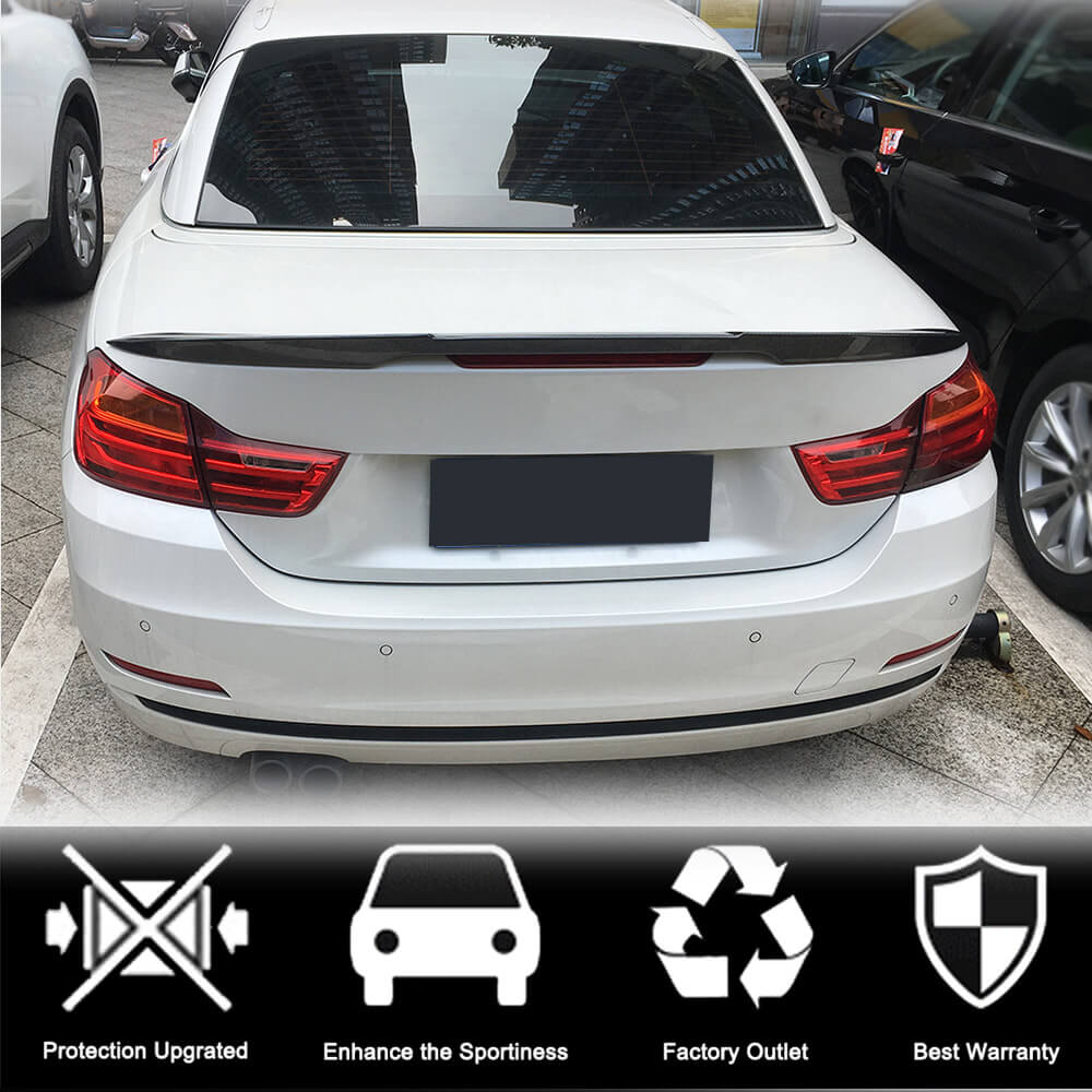 Rear Trunk Spoiler Carbon Fiber V12 (Convertible) for BMW 4 series F-32 2012-2020 - image 3