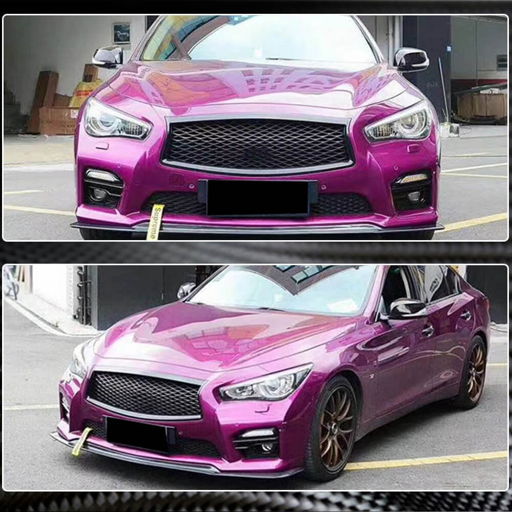 Lip V1 front bumper cover (for Q50 Sport 2014-2017, Carbon) for Infiniti Q50/Q60 2013-2024 - image 3