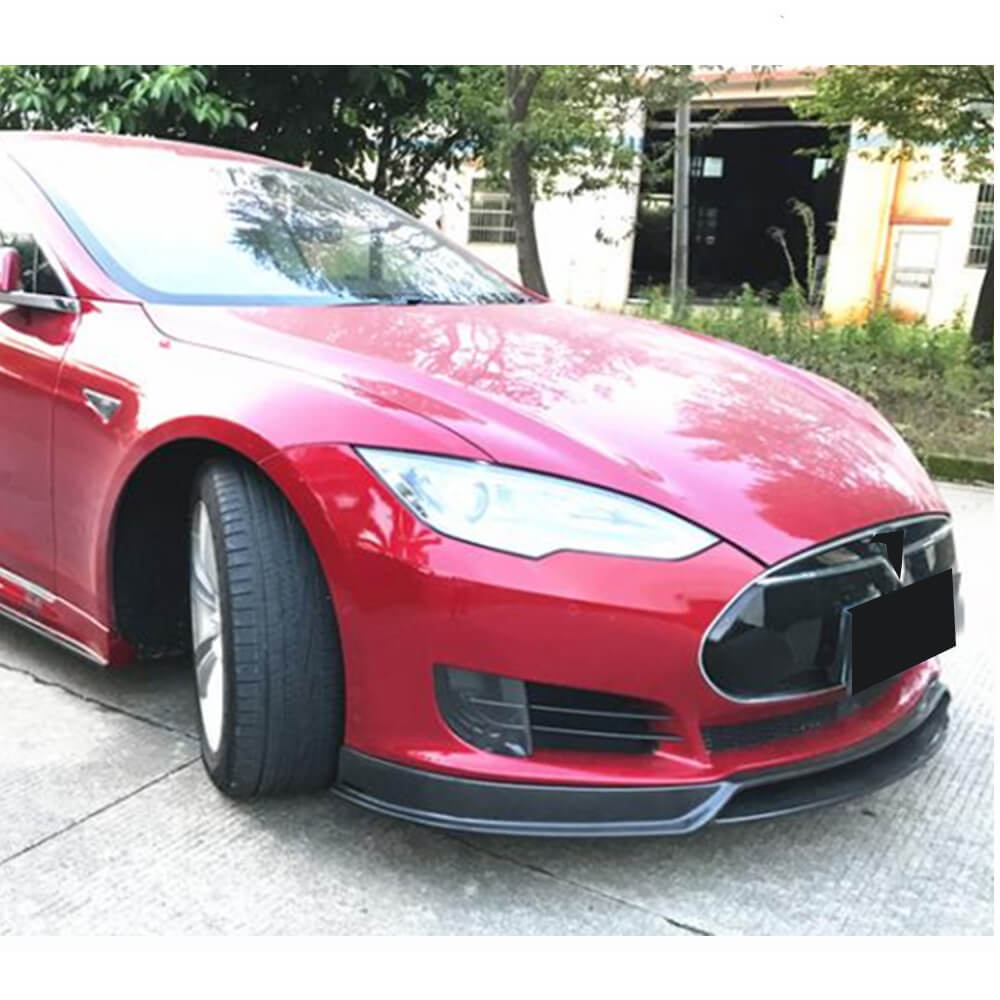 Front Bumper Lip V2 (2012-2016, Carbon) for Tesla Model S 2012– - image 3