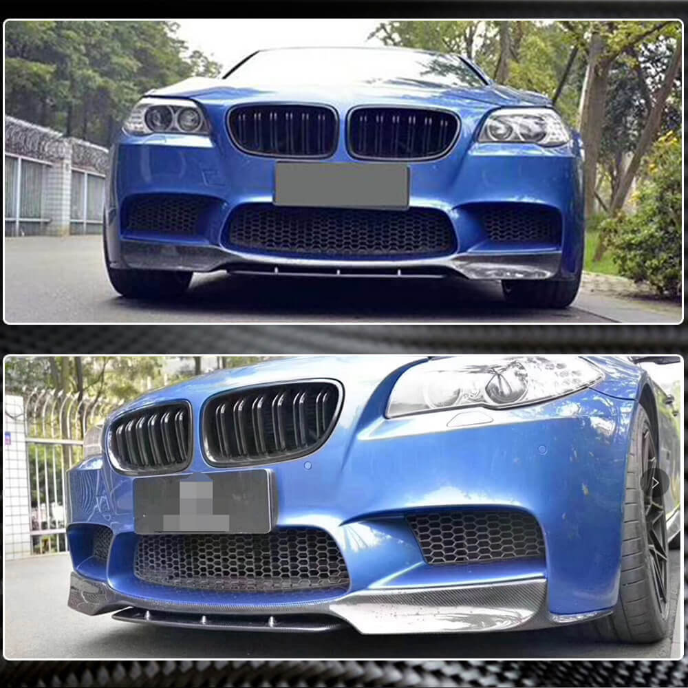 Front Bumper Lip Carbon Fiber V1 (for M5) for BMW 5 series F-10/11/07 2010-2016 - image 3