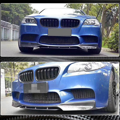 Front Bumper Lip Carbon Fiber V1 (for M5) for BMW 5 series F-10/11/07 2010-2016 - image 3