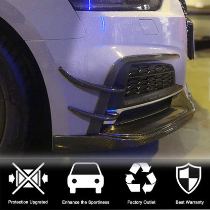 Front Bumper Flap V2 Extensions (for S-Line 2016-2020, Carbon) for Audi A5 2016-2025 - image 3