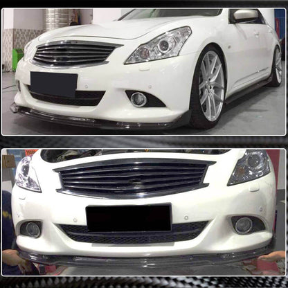 Front Bumper Lip Spoiler (for G37 SD 2009-2013, Carbon) for Infiniti G25/G35/37 (V36/CV36) 2006-2015 - image 3