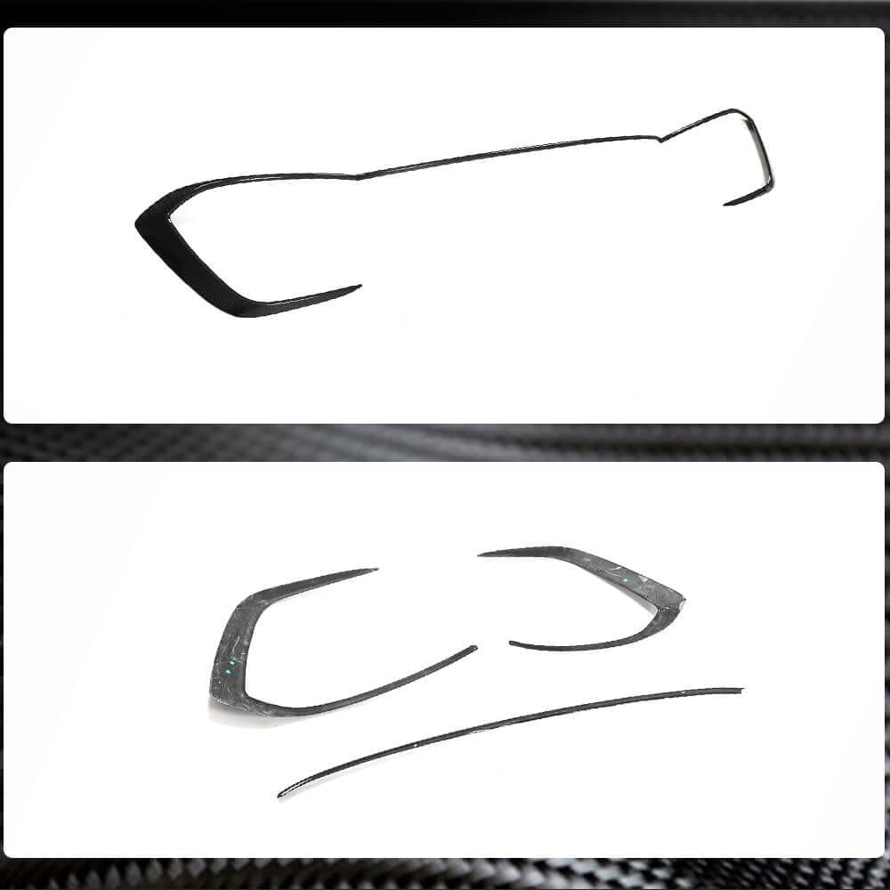 Covers on the front bumper (for GTI HB, Dry carbon) for Volkswagen Golf 8 - image 3